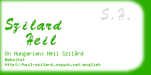 szilard heil business card